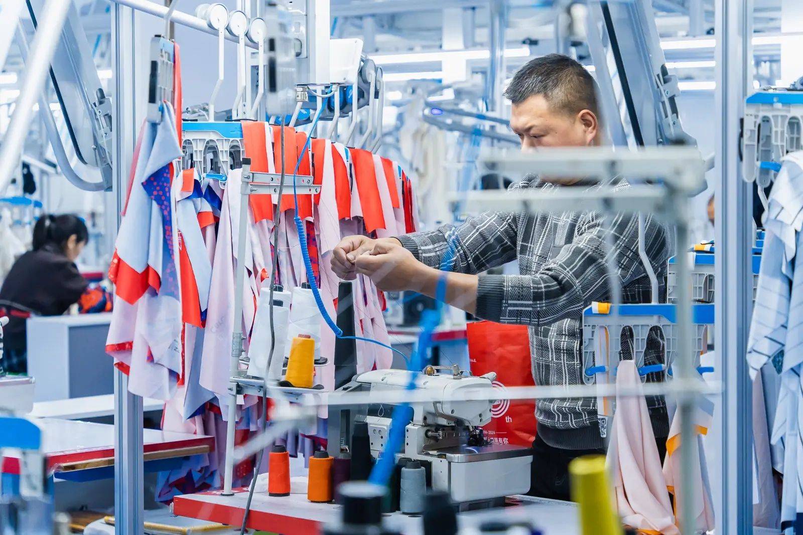 TONTON sportswear manufacturing team and production environment