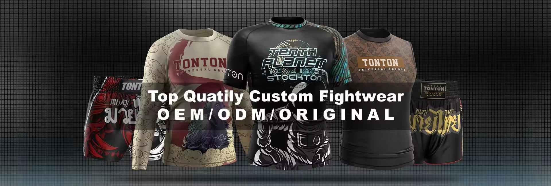 Top quality custom fightwear OEM ODM banner