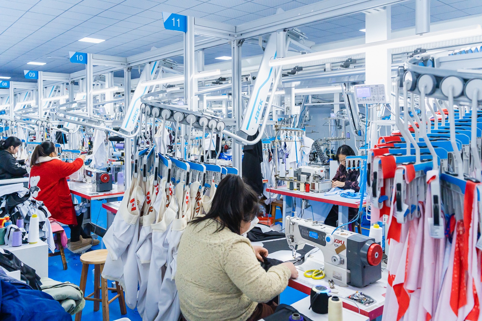 Smart sewing production line