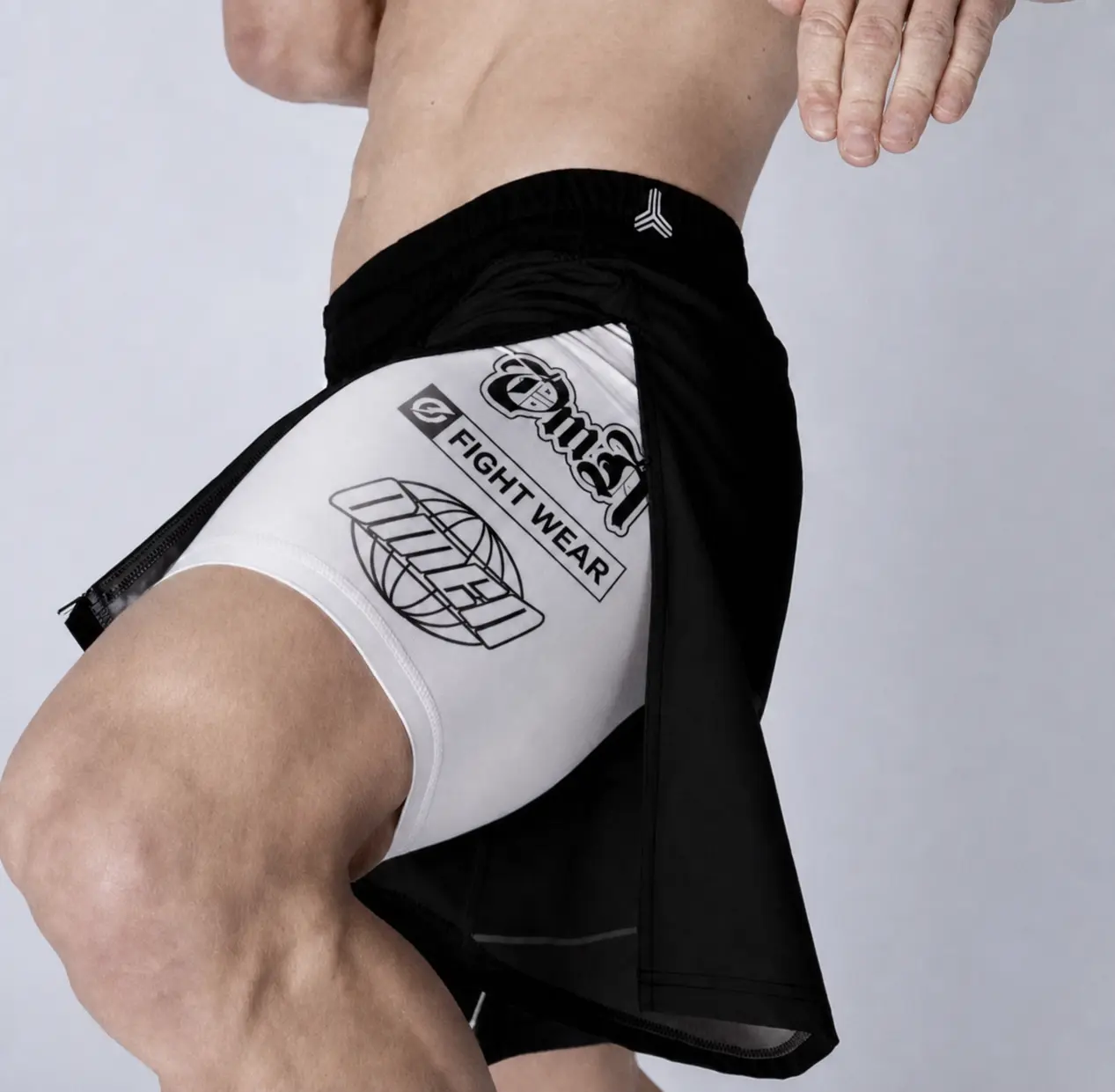 High-Split 2-in-1 Grappling Shorts front view