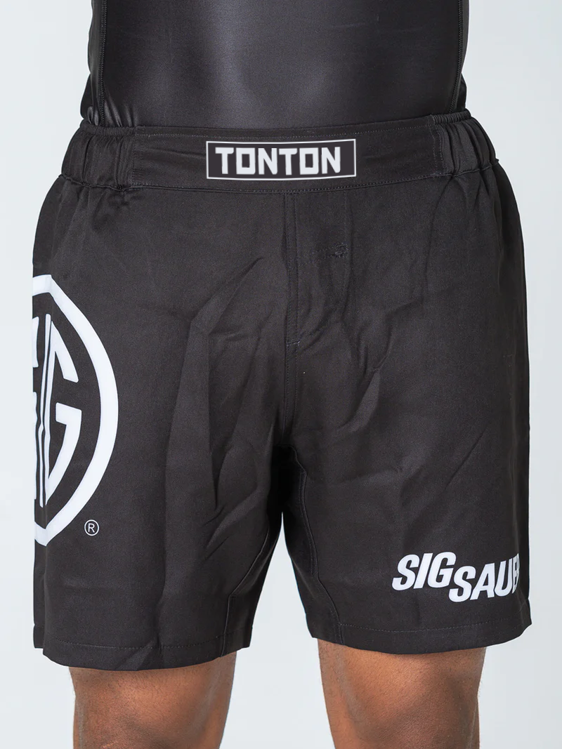 MMA shorts close-up