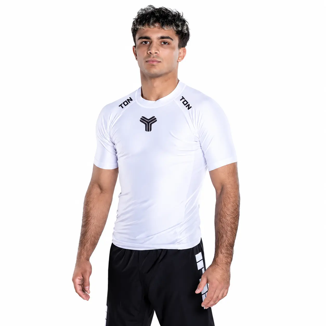 White Pro Club Logo Rash Guard